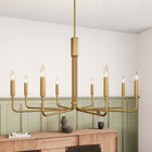 Modway Rekindle 8-Light Chandelier - Satin Brass-Ceiling Canopy With Swivel Adaptor