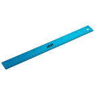JAM Paper Strong Aluminum Ruler - 12" - Blue Metallic-Colour: Blue Stainless Steel