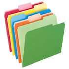 Pendaflex Two-Tone Color File Folders - Letter Size - Assorted Colors - 1/3 Cut - 100 Pack-Two-tone folders prevent time-wasting misfiles