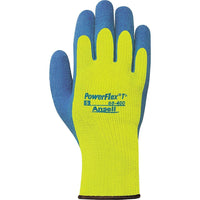 Ansell Powerflex T-degrees Hi Viz 80-400 Gloves, 2X-Large/11, Rubber Latex Coating, 7 Gauge, Terry Shell, 24 Pack-Coating Rubber Latex