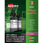Avery UltraDuty White GHS Chemical Labels, 2" x 2", 600 Pack (60506)-Permanent, Square label