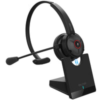 Delton 50X Noise Canceling Mono Bluetooth Computer On-Ear Headset - Black-Equipped with the latest Bluetooth 5.0 Advanced Chipset, providing stable and seamless connectivity.