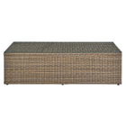 Modway Convene Outdoor Patio Coffee Table - Brown-Non-Marking Foot Glides