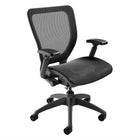 Nightingale WXO Mid Back Mesh Seat & Back Task Chair - Black-Pneumatic seat height adjustment