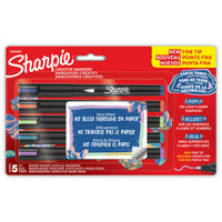 Sharpie Creative Water-Based Acrylic Paint Markers - Fine Tip - Earth Tones - Set of 5-Creative acrylic markers with a paint-like ink that won't bleed through paper