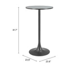 Zuo Bite Bar Table - Grey/Black-6