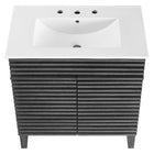 Modway Render 30" Bathroom Vanity Cabinet - Charcaol White-Particleboard and Laminate Construction
