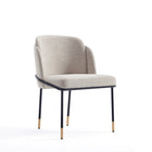 Manhattan Comfort Flor 22.83" Modern Twill Weave Upholstered Dining Chair - Wheat-Modern Dining Chair Perfect for Dining and Home Office Use