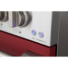 Kucht 48" KNG Series Pro Style Natural Gas Range - Stainless Steel/Red-Full stainless steel range with a professional handle for the ultimate cooking experience