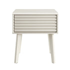 Modway Render End Table - White-Tapered Wood Legs