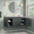 Modway Render 48" Wall-Mount Bathroom Vanity - Grey/White-Full-Extension Drawers