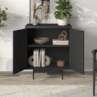 Hudson&Canal Whitman 28"W Accent Cabinet - Black Grain-Product Dimensions: 14" L x 28" W x 32" H