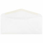 Jam Paper #10 Business Commercial Envelopes - 4 1/8" H x 9 1/2" W - White - 100 Pack-Fashioned from 24lb paper, crisp, white envelopes feature a straight flap with gum closure