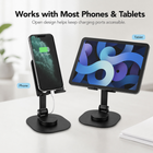 Baseline 360-Degree Rotating Foldable Phone and Tablet Stand - Black-Anti-slip pads help protect devices and keep the stand securely in place