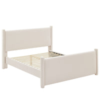 Modway Rael Performance Velvet Full Platform Bed - Alabaster-Stain-Resistant Performance Velvet Upholstery