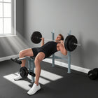 Soozier Incline Decline Weight Bench with Leg Extension and Barbell Rack-4 bench positions adjusted – 18.5", 22", 25.2", 28.3" for incline/flat/decline 