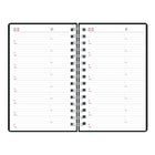 Brownline 2027 DuraFlex Daily Planner with Textured 2-Piece Poly Cover - 8" x 5" - Black-Each page has 3 blocks for reminder notes and calls