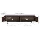 Hudson&Canal Whitman TV Stand for TV's up to 85" - Alder Brown-Features easy assembly