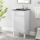 Modway Render 18" Bathroom Vanity - White/Black-Soft-Close Door