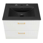 Modway Daybreak 24" Bathroom Vanity - White/Black-Wall-Mount Design