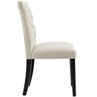 Modway Duchess Button Tufted Fabric Dining Chair - Beige-Dense Foam Padding