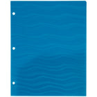 JAM Paper Heavy Duty Plastic Two-Pocket 3-Hole Punch School Folders - Assorted Wave Colours - 6 Pack-Size: 9.5 x 11.625 inches | Easily fits 8.5" x 11" documents
