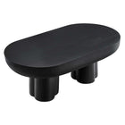 Modway Caspian Oval Concrete Coffee Table - Black-Assembly Required