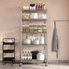 Seville Classics 5-Tier NSF Steel Wire Shelving Rack with Wheels - 72" H x 36" W x 24" D-9