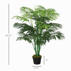 Outsunny 4' Artificial Tropical Palm Tree with Lifelike Leaves - Green-This plant includes 18 leaves which bring a natural feeling to your room 