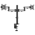 Startech Desk Mount Dual Monitor Arm - Desk Clamp VESA Compatible Monitor Mount for up to 32" Displays-Included in the Box: 1 Desk Clamp Assembly,Lower,Desk Clamp Assembly,Upper,Swivel Arm Assembly,Pole,2 Desk Clamp Screws,3 Pole Assembly Screws,4mm Hex Key,6mm Hex Key,8 M4 x 12 mm Screws,8 M5 x 12 mm Screws,8 Washers,Cable Management Clip,User Manual