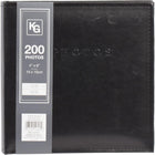 Kiera Grace Lea 200-Pocket Album – 4" x 6" - Black-Holds up to 200 photos sized 4" x 6"
