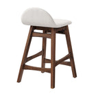 Modway Juno Wood Counter Stool - Ivory Fabric - Set of 2-Assembly Required