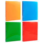JAM Paper Plastic 0.5" 3-Ring Binders - Assorted Colours - 4 Pack-Size: .5" Width | Holds up to 100 sheets of paper.