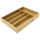 Cathay Importers Bamboo Cutlery Tray - Natural - Small (EC-23-0128)-Cutlery drawer organizer/ Helps keep your untensils in order and easily accessible