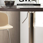HOMCOM - Table de bar rond, assemblage facile pour bar à domicile, petite salle à manger - noyer-Plateau en MDF avec finition mélaminée pour la protection 