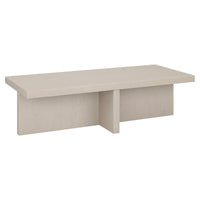 Hudson&Canal Elna 54"W Rectangular Coffee Table - Alder White-A contemporary Scandinavian design for your living room, den, and more