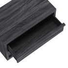 Manhattan Comfort Navis 32" Contemporary 2-Drawer Nightstand - Charcoal Grey-Available in three versatile finishes: Natural Oak, Charcoal Grey, and Whitewashed Oak to suit different décor styles