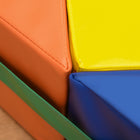 Qaba Foam Climbing Blocks for Toddlers - Multicolored - Set of 7-Ready to use with no assembly needed