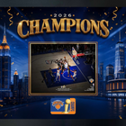 Frameworth New York Knicks 2026 Champions: OG Anunoby Game 4 Tip-In PhotoGlass Framed Photo - 22" W x 18" H - Gold-Framed photoglass display: OG Anunoby PhotoGlass Frame New York Knicks 2026 Champions Game 4 Tip-In Gold Skyline Design for New York Knicks fans and collectors