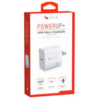 Helix 40W USB-A & USB-C Wall Charger - White-USB-C & USB-A Ports