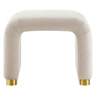 Modway Koda Performance Velvet Waterfall Stool - Brass/Almond-Assembly Required
