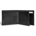 Champs Iconic Leather Center Wing Wallet - Black/Black-Double Bill compartment