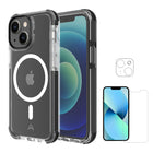 AXS PROShield Plus MagSafe Drop-tested Clear Case&ARMORGlass Screen and Camera Lens Protector for iPhone 13 - Clear/Black-Sleek reinforced corners maximize shock absorption