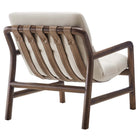 Modway Paxton Wood Sling Chair - Dune Fabric Walnut-Weight Capacity: 331 lb