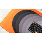 ONEofZERO Large Premium Mouse Pad - Rhythmicore Mod Monochrome-About Rhythmicore: Inspired by op art and mid century design, this piece uses a bold geometric form to create a dynamic visual design giving the impression of movement.  This exclusive artist collaboration features 3 colourways and are accompanied with matching print/poster measuring 32x32cm to further elevate your desk space.