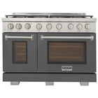 Kucht 48" KFX-X Series Pro Style Propane Gas Range - Stainless Steel/Cement Gray-New true simmer burners for precise low heat cooking