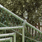 PawHut Large Metal Chicken Run with Cover for 6-8 Chickens - 9.8' x 6.6' x 6.4' - Silver-Galvanized steel and plastic-coated mesh offer lasting protection 
