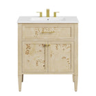 Modway Elysian 30" Wood Bathroom Vanity - White/Burl-Assembly Required