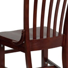 Flash Furniture HERCULES Series School House Back Mahogany Wood Restaurant Chair-Mortise and Tenon Style Construction with metal wood screw reinforcements