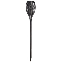 Truu Design Solar LED Fire Torch, 32 x 8.25 inches, Black-Measures 32" in height, 23.75" above ground, ground stake measures 8.25" in length